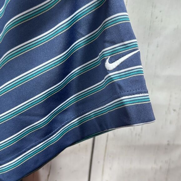 Nike Golf Mens Fit Dry Striped Short Sleeve Casual Summer Collared Polo Shirt - Picture 8 of 13